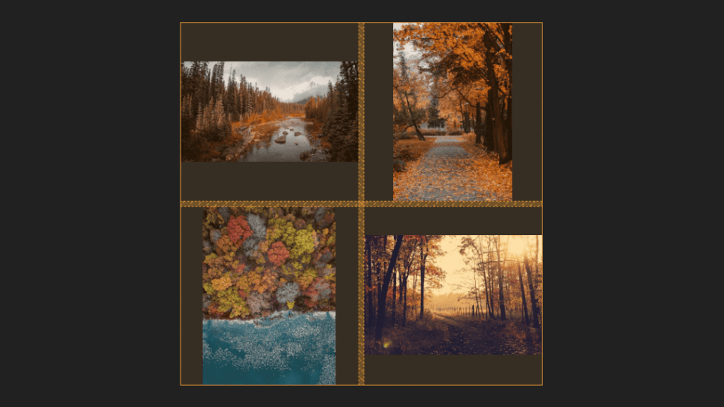 Screenshot of what the first three lines of code produce in a larger layout context: a 2×2 square grid containing 4 non-square images, each tightly fit in the middle of its containing square box, its longer edge sized to exactly fit the square edge, while the image keeps its intrinsic aspect ratio.
