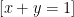 [x + y = 1]