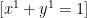 [x^1 + y^1 = 1]
