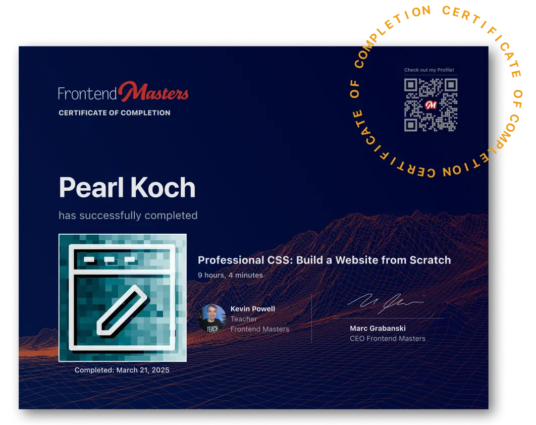 Sample completion certificate