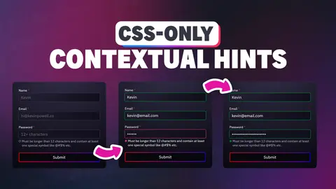 CSS-only Form Validation Hints
